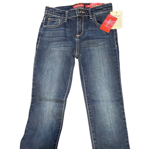 Guess Girls Dark Blue Stone Wash Jeans - Picture 3 of 3